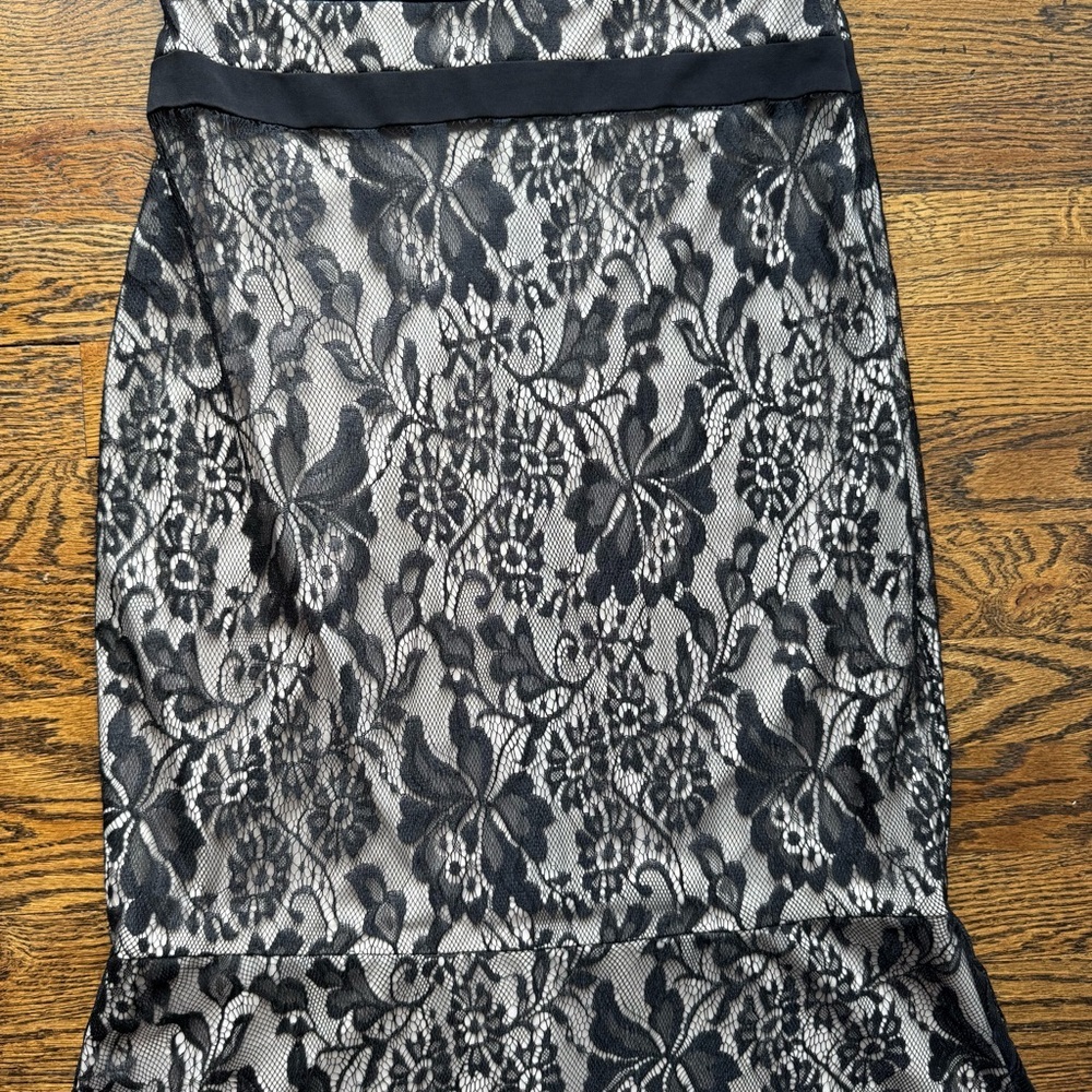 Melrose Vintage Black Lace Whimsygoth Evening Gown 4 - Picture 6 of 16